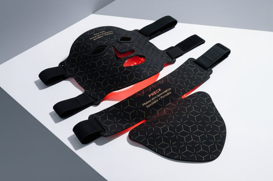 Ljusterapi Mask för Ansikte, Hals & Dekoltage – 480 LED, 460–850nm Blå, Gul, Röd & NIR