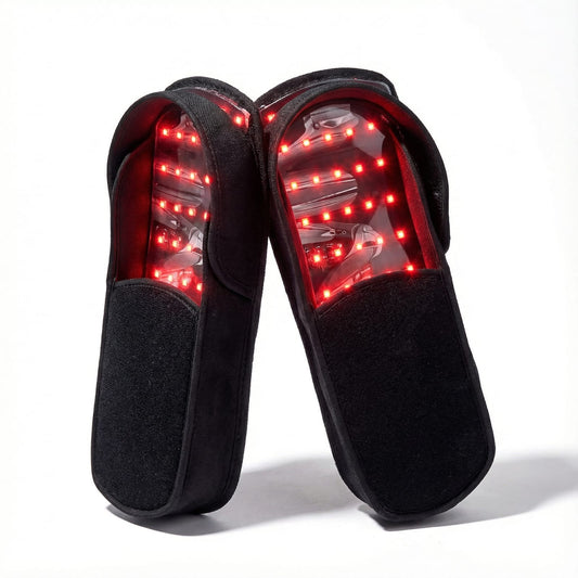 Rödljusterapi Tofflor – 660nm & 850nm NIR med 10–40Hz Pulsering för Fötterna